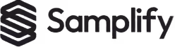 Samplify company logo with stylized hexagon icon.