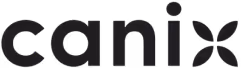 Canix logo with stylized text and a cross symbol.