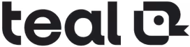Tealium company logo with stylized lowercase letters in black and blue