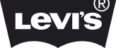 Levi's brand logo with white text on a dark background.