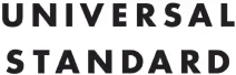 Text logo reading 'UNIVERSAL STANDARD' in uppercase letters with a bold, modern font.