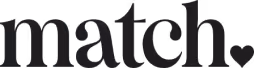 Word 'match.' in black lowercase serif font on a white background.