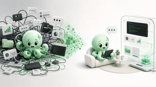 Poly evolves from an overloaded all-purpose agent into a conversational assistant connected to a focused execution workspace.